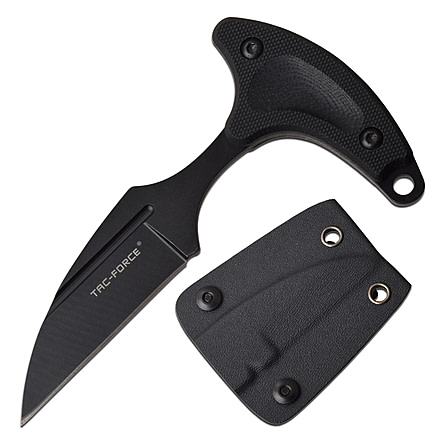 TAC Force Wharncliffe Fixed Blade Knife, 2.75 in, 3Cr13 Stainless Steel Stainless Steel, Black, TF-FIX009BK