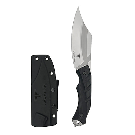 Takumitak Alert Fixed Blade Knife, 5in, D2, Clip Point, G10 Handle, Silver, TKF210SL
