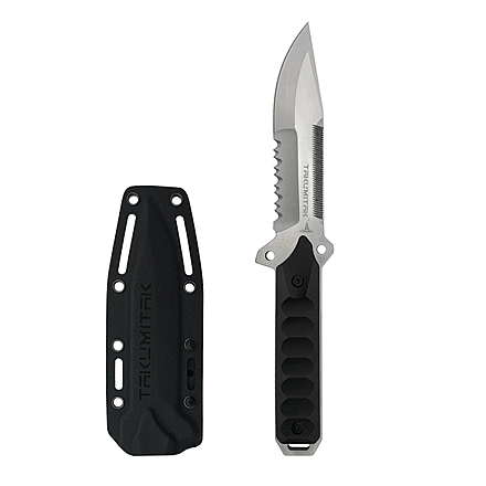 Takumitak Escort Fixed Blade Knife, 5.5in, D2, Drop Point, G10 Handle, Silver, TKF213SL