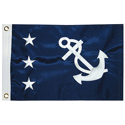 Taylor Made Nylon Officer Flag 12in x 18in Past Commodore, 93082