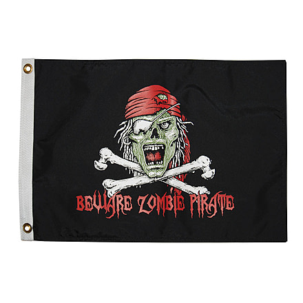 Taylor Made Pirate Zombie Nylon Flag 12in x 18in, 1610