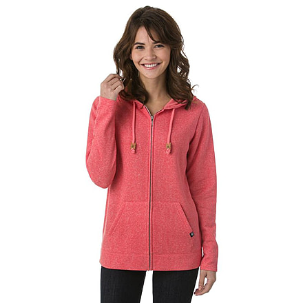 Tentree Alamere Fleece Zip Hoodie, Womens, Burnt Coral, L SP18-WFALA-PNK-L