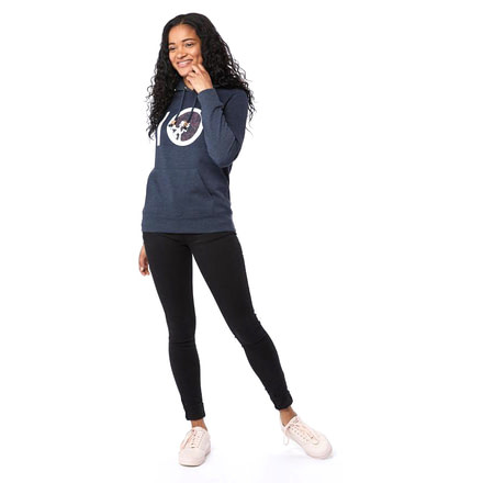 Tentree Bough Ten Fleece Hoodie, Womens, Outer Space, Extra Small, FA18-WFWBH-BLU-XS