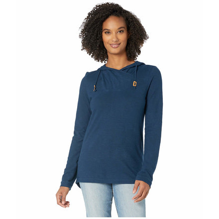 Tentree Cumulus Hooded Long Sleeve - Womens, Dark Denim Navy, Large, TCW1675-0248-L