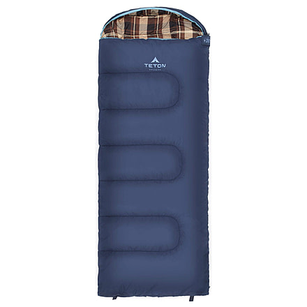 TETON Sports Celsius Junior 20 F Sleeping Bag for Kids, Blue/Brown, Junior, 1051L