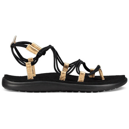 Teva Voya Infinity Metallic Sandal - Womens, Black / Gold, 9 US, 1097852-BKGD-09
