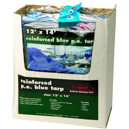 Texsport Tarp, Pe 8' X 10' Shelf Pack Blue 17420TEX