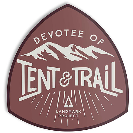 The Landmark Project Devotee of Tent &amp; Trail Stickers, devoteeoftenttrailsticker