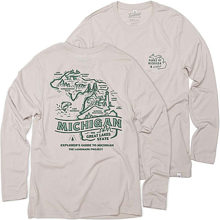 The Landmark Project Explore Michigan Pocket Tee, Long Sleeve, explore-michigan-ls-tee