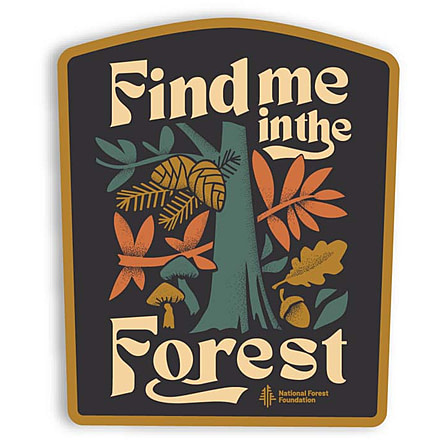 The Landmark Project Find Me in the Forest Stickers, findmeinthefrtsticker