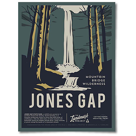 The Landmark Project Jones Gap State Park Posters, jones-gap-state-park-post