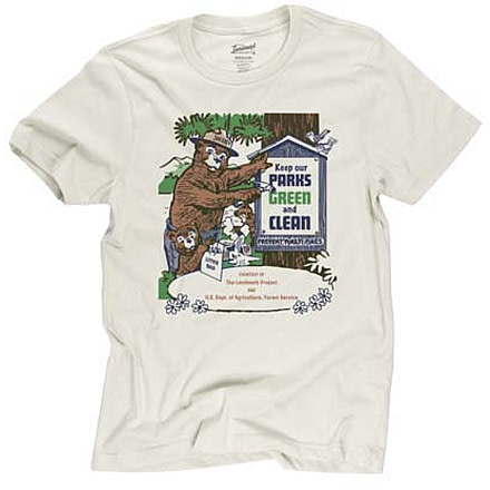 The Landmark Project Keep our Parks Green and Clean Tee, Short Sleeve, smokey-grn-and-cln