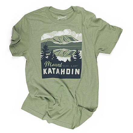 The Landmark Project Mount Katahdin Tee, Short Sleeve, mount-katahdin