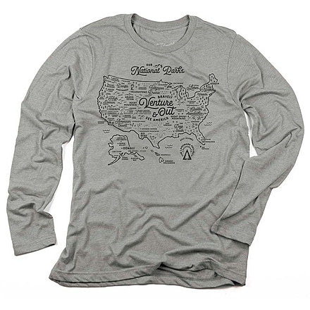 The Landmark Project NPS Map Long Sleeve Tees, nps-map-ls