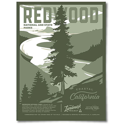 The Landmark Project Redwood National Park Posters, redwood-nat-park-post-1