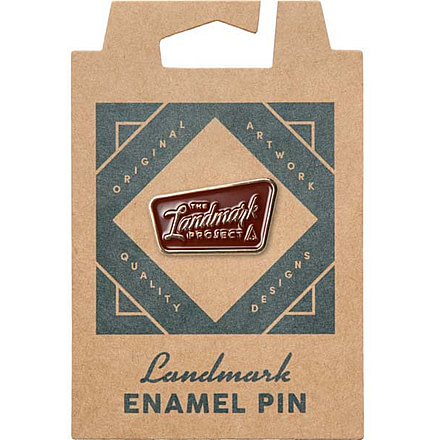 The Landmark Project Trail Sign Enamel Pins, trail-sign-pin