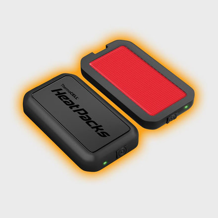 Heat Packs - Rechargeable Hand Warmers, One Pair w/2 USB Cords and Wall Charger, Black