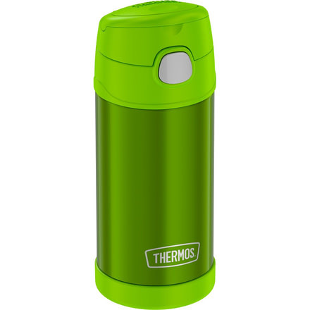 Thermos FUNtainer Stainless Steel Insulated Green Water Bottle w/Straw - 12oz 79458