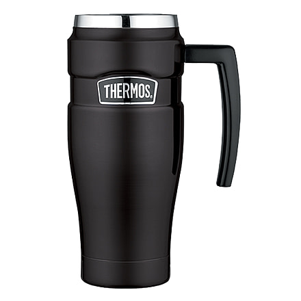 Thermos Stainless King Vacuum Insulated Travel Mug - 16 oz. - Stainless Steel/Matte Black 51459