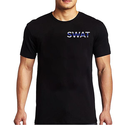 Thin Blue Line SWAT T-shirt - Mens, Extra Large, Black, MEN-SWAT-BLACK-XL