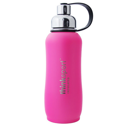 Thinksport Insulated Sports Bottle, 25oz, Hot Pink, Hot Pink, Stainless Steel, 30 Day Manufacturer Warranty, TNK-07291