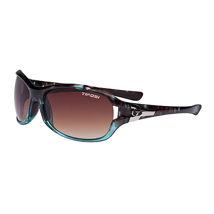 Tifosi Dea Sunglasses - Blue Tortoise Frame, Brown Gradient/AC Red/Clear Lenses 0090105407