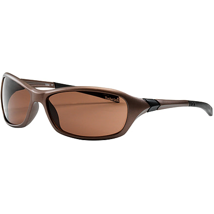 Timberland TB7057 Sun Glasses - Metallic Dark Brown Frame &amp; Solid Brown Lens TB70570048F