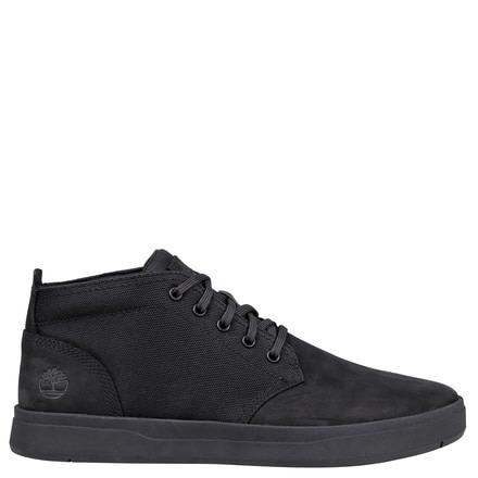 Timberland Davis Square Fabric and Leather Chukka Casual Shoe, Medium - Mens, Blackout Nubuck, 9 US TB0A1T16001-090M