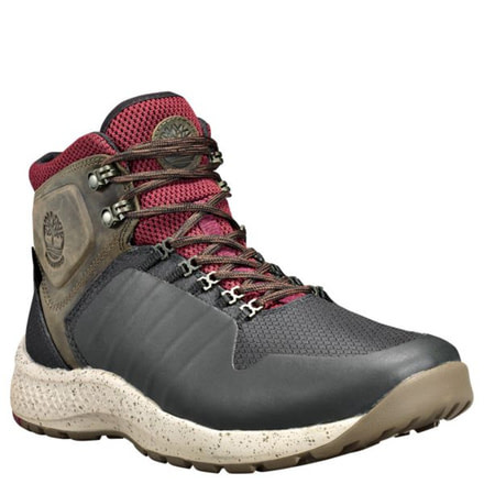 Timberland FlyRoam Trail Fabric Waterproof Hiking Boots - Mens, Black/Burgundy, Medium, 13, TB0A1QJY015-130-Medium