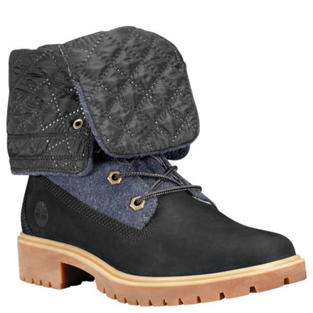 Timberland Jayne Mixed-Media Warm Gaiter Boots - Womens, Black Nubuck w/Grey NXt Wool, Medium, 6.5, TB0A1URS001-65-Medium