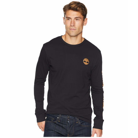 Timberland Long Sleeve Tee - Mens, Black, Large, TB0A1OHM001-BLK-L