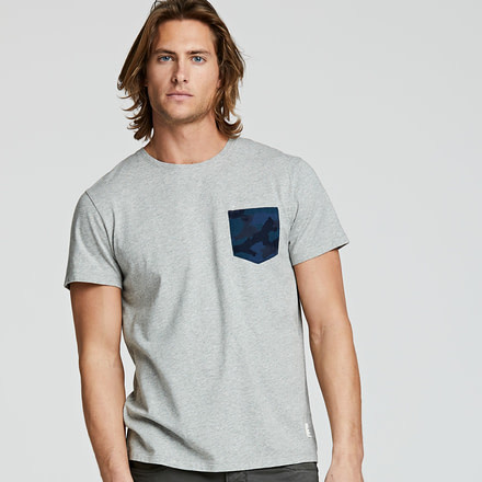 Timberland SS Kennebec Camp Multi S Tee, Medium Grey Heather TB0A1US5052-M