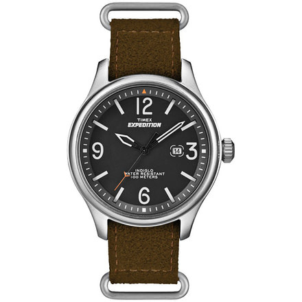 Timex  Mil Fld Blk Di Slip-brn T499359J