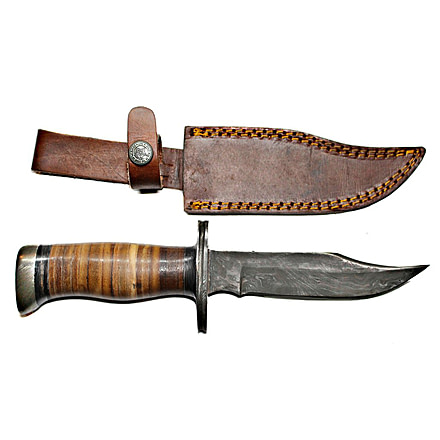 Titan Damascus Fixed Blade Knife 8.3in TD-098, TDK-98