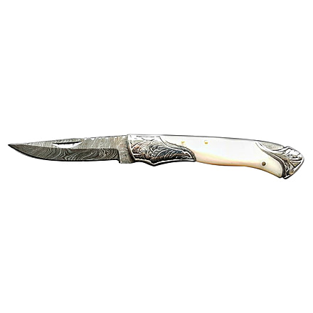 Titan Damascus Folding Knife 7.8in TF-005, TFK-5
