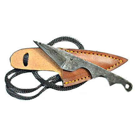 Titan Damascus Steel Fixed Knife 4.9in TD-062, TDK-62