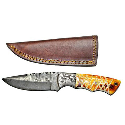 Titan Damascus Steel Fixed Knife 8.6in TD-092, TDK-92