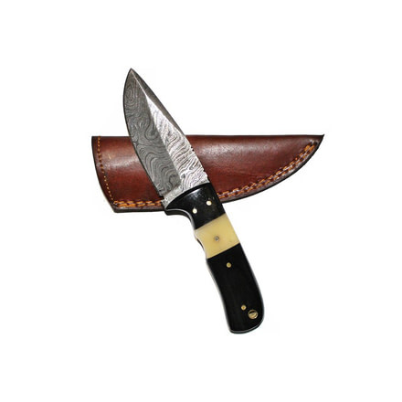 Titan Damascus Steel Fixed Knife 8in TD-048, TDK-48