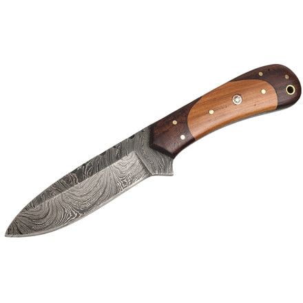 Titan Hand Forged Damascus Camping 8.3in Knife TD-194, TDK-194