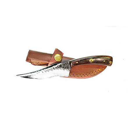 Titan International Knives Fixed Blade Knife, 4in, Carbon Steel, Trailing Point, RoseWood TC-55