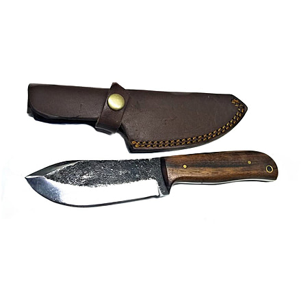 Titan International Knives Hand Forged Custom Carbon Forged 4in Blade - Puma Skinner, Rose Wood Handle, 8in Overall TC-016