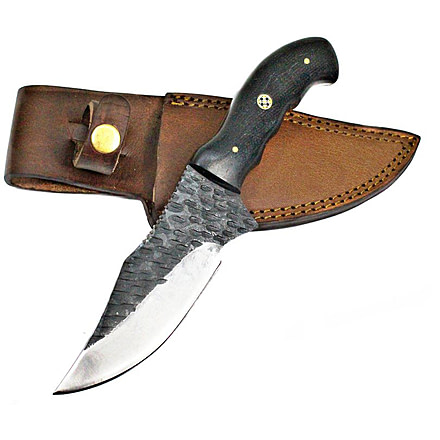 Titan International Knives Hand Forged Custom Hunting/Utility Knife w/ Carbon 5in Blade, Micarta Handle, 10in Overall TC-007