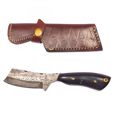 Titan Steel Damascus Bull Horn Handle 7.2in Knife TD-022 TD-022