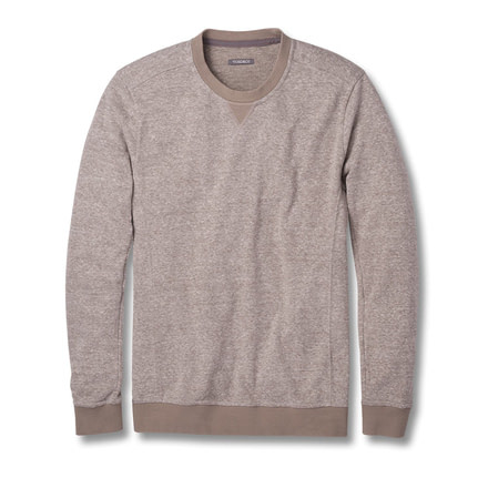 Toad&amp;Co Epique Crew Men's Sweatshirt, Falcon Brown Heather, Large T2082802-206-L