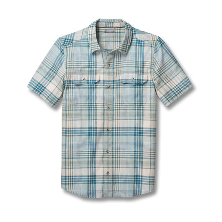 Toad&amp;Co Hookline Men's Short Sleeve Shirt, Arctic, Large T2222703-055-L