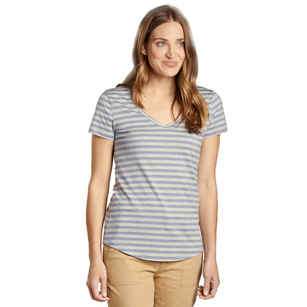 Toad&amp;Co Marley SS Tee - Womens, Flint Stone Stripe, Medium, T1012122-077-M