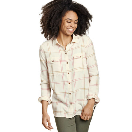 Toad&amp;Co Re-Form Flannel Shirt - Womens, Egret, Small, T1241913-020-S