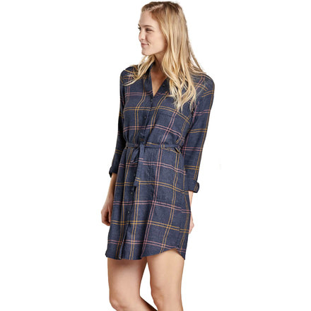 Toad&amp;Co Re-Form Flannel Shirtdress - Womens, True Navy, Small, T1781908-414-S