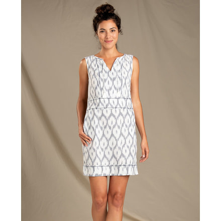 Toad&amp;Co Shakti Sleeveless Dress - Womens, Egret Ikat, Medium, T1772905-129-M