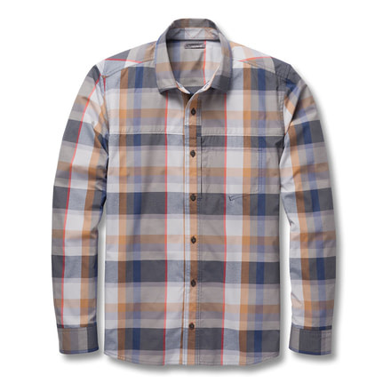 Toad&amp;Co Ventilair Men's Long Sleeve Shirt, Smoke, Large T2252708-259-L